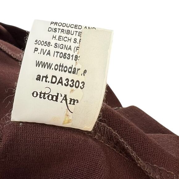 Ottod'Ame Cocoa Sheath Dress Pencil V-Neck Short Sleeve Brown Size US 4 - Picture 16 of 16